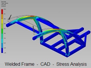 Welded Frame _ CAD CAM Stress Analysis _ Engineering